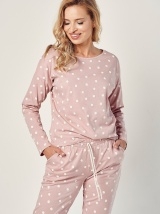 TARO taškuota rožinė medvilnės pižama CHLOE 2979