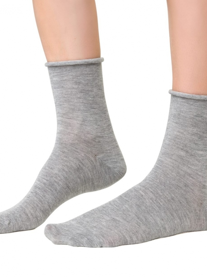 STEVEN šviesiai pilkos kojinės su kašmyru