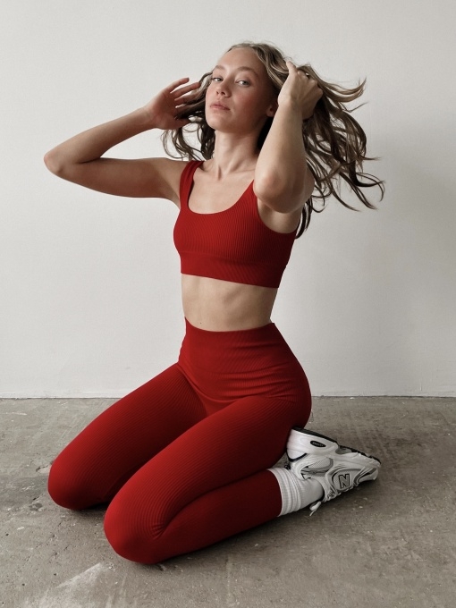 RIB formuojančios tamprės aukštu juosmeniu LAVA, raudonos spalvos