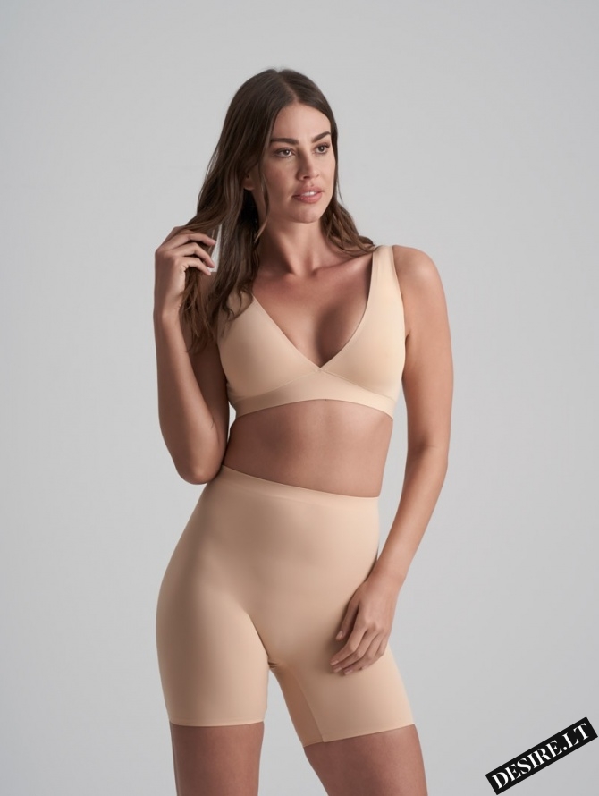 Bye Bra lengvos kompresijos besiūliai formuojantys šortukai INVISIBLE SHORT BEIGE