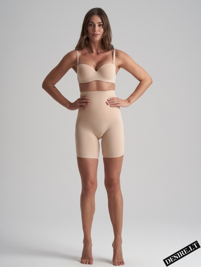 Bye Bra itin stiprios kompresijos besiūliai formuojantys šortukai WAIST CONTROL HW BEIGE