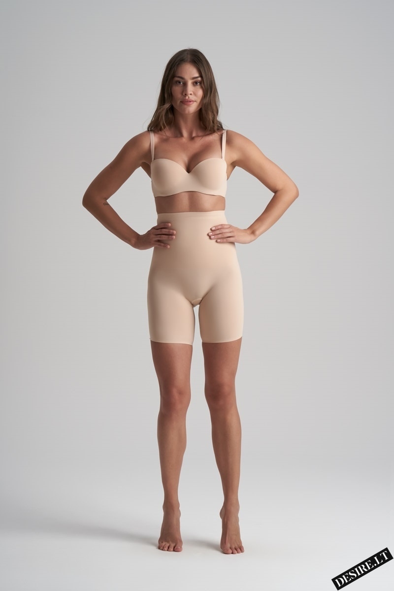 Bye Bra itin stiprios kompresijos besiūliai formuojantys šortukai WAIST CONTROL HW BEIGE