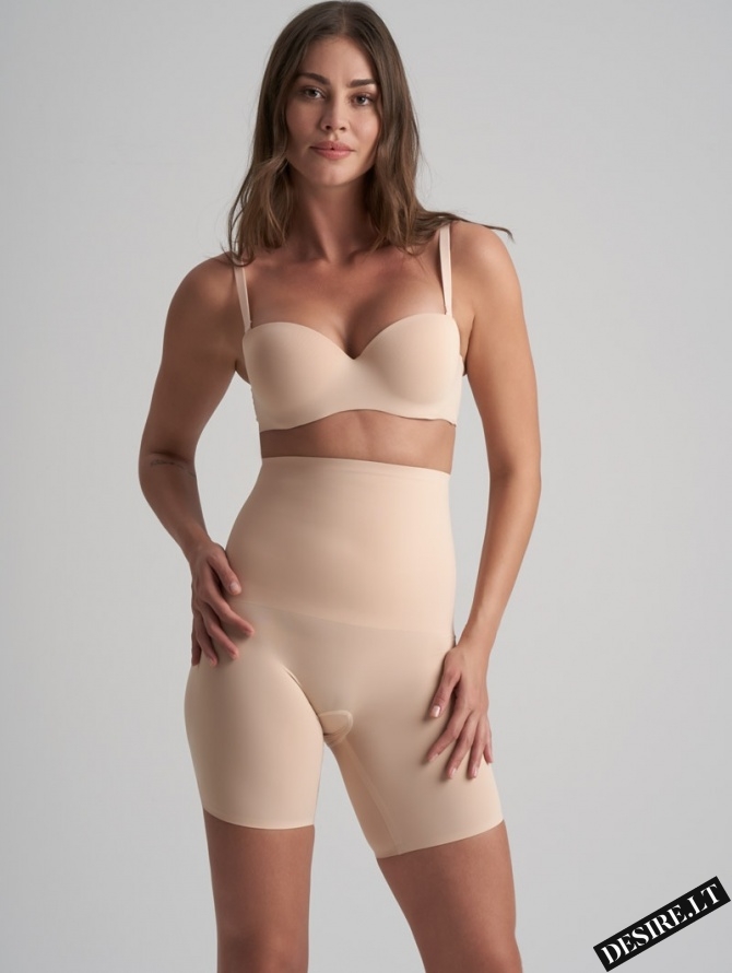 Bye Bra itin stiprios kompresijos besiūliai formuojantys šortukai WAIST CONTROL HW BEIGE