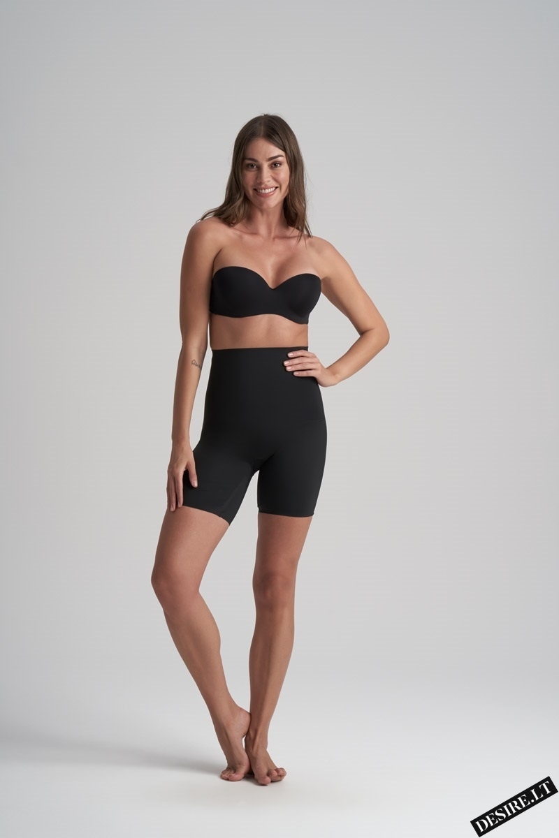 Bye Bra itin stiprios kompresijos besiūliai formuojantys šortukai WAIST CONTROL HW BLACK