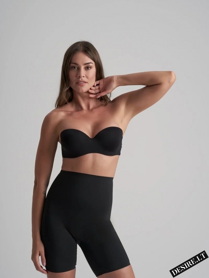 Bye Bra itin stiprios kompresijos besiūliai formuojantys šortukai WAIST CONTROL HW BLACK