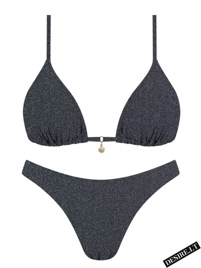 MrMiss bikini maudymosi kostiumėlis METALLIC BLACK