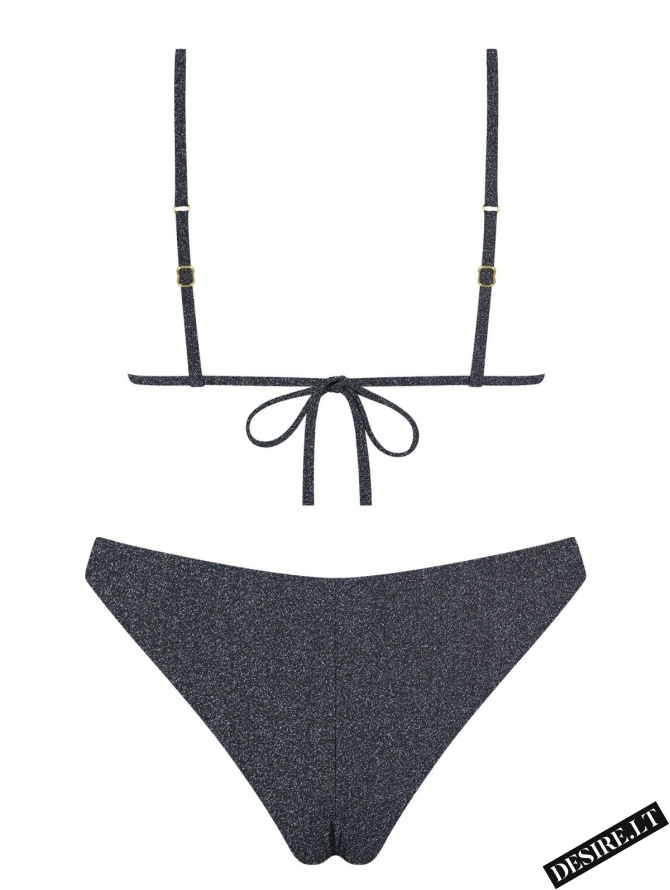 MrMiss bikini maudymosi kostiumėlis METALLIC BLACK