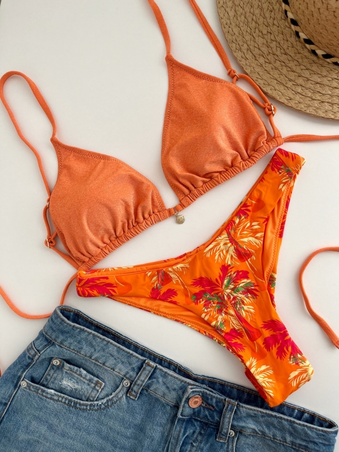 Bikini maudymosi kostiumėlis METALLIC ORANGE MIX