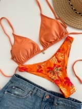 MrMiss bikini maudymosi kostiumėlis METALLIC ORANGE MIX