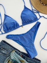 MrMiss bikini maudymosi kostiumėlis METALLIC BLUE