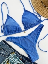 MrMiss bikini maudymosi kostiumėlis METALLIC BLUE