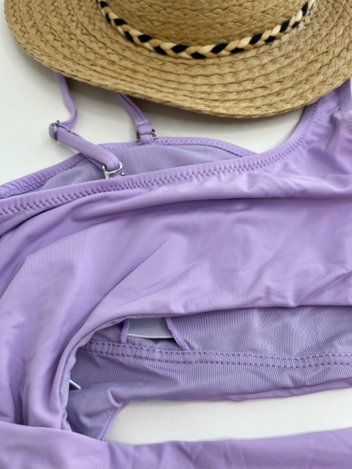 MrMiss vientisas maudymosi kostiumėlis ASYMMETRIC LILAC