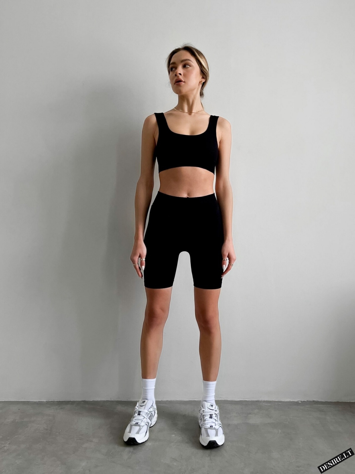 Sia Wear RIB biker šortai POWER RIB MID RISE BIKE SHORTS BLACK