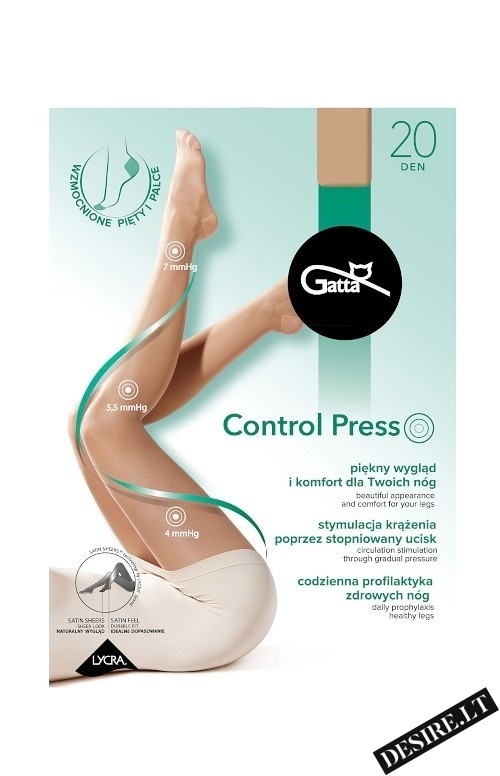 Gatta kompresinės pėdkelnės CONTROL PRESS NERO, 20 den. | desire.lt