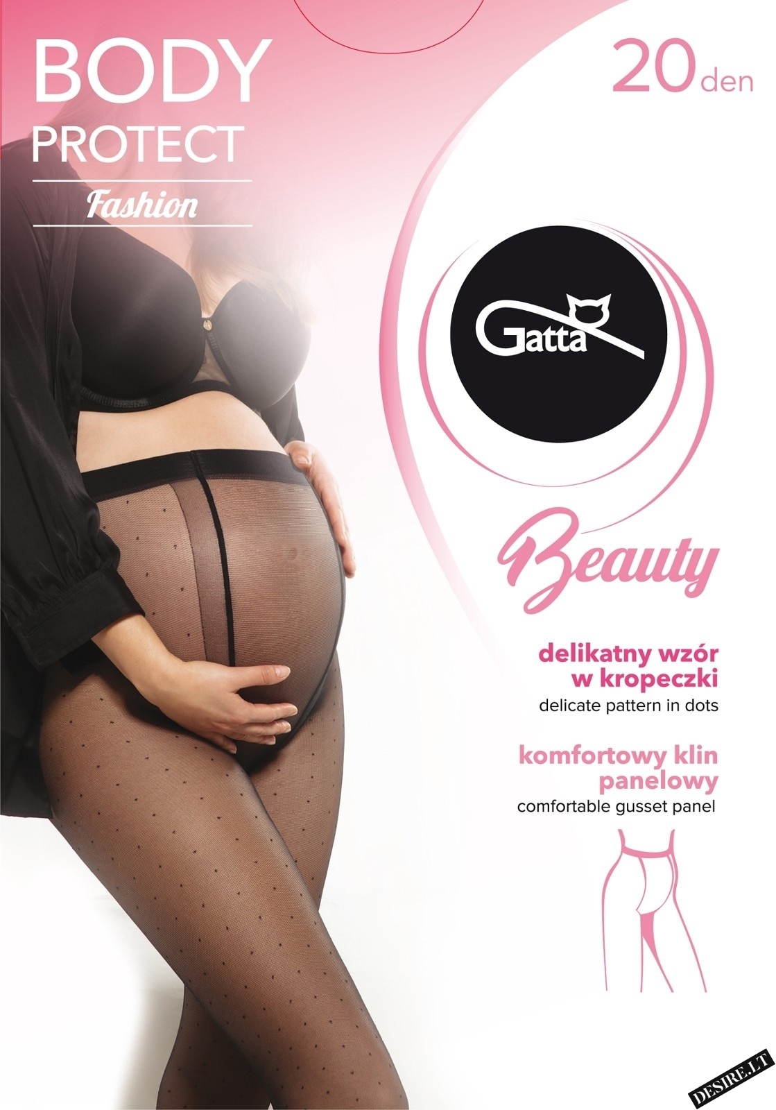 Gatta pėdkelnės nėščiosioms MAMA BODY PROTECT wz.01, 20 den., nero