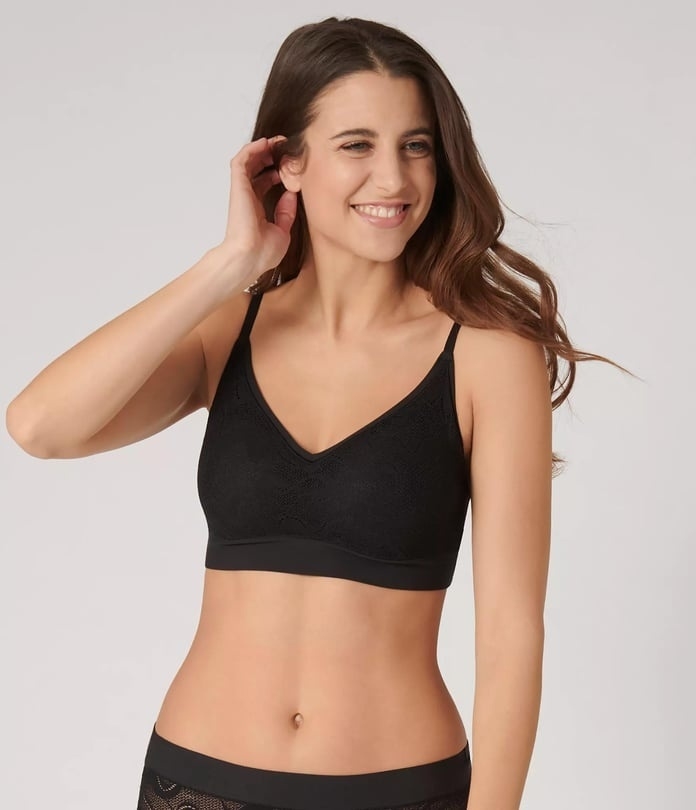 SLOGGI nėriniuota braletė su pakietinimu GO ALLROUND LACE P BLACK