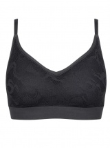 SLOGGI nėriniuota braletė su pakietinimu GO ALLROUND LACE P BLACK