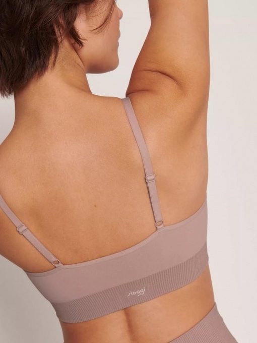 Sloggi braletė su pakietinimu ir alavijo mikrokapsulėmis EVER INFUSED ALOE BRALETTE FOGGY MAUVE