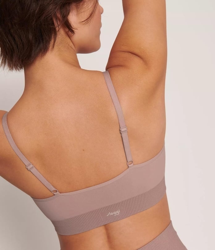Sloggi braletė su pakietinimu ir alavijo mikrokapsulėmis EVER INFUSED ALOE BRALETTE FOGGY MAUVE