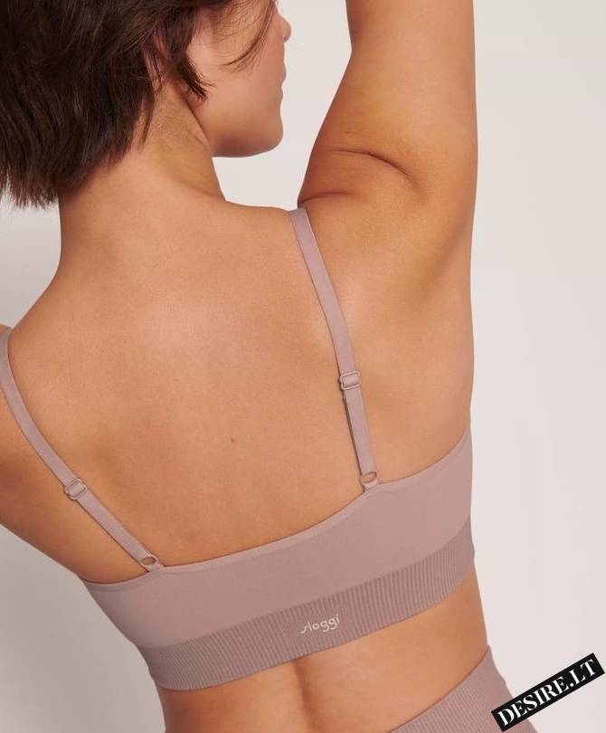 Sloggi braletė su pakietinimu ir alavijo mikrokapsulėmis EVER INFUSED ALOE BRALETTE FOGGY MAUVE