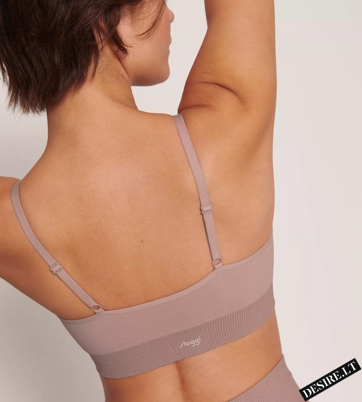 Sloggi braletė su pakietinimu ir alavijo mikrokapsulėmis EVER INFUSED ALOE BRALETTE FOGGY MAUVE