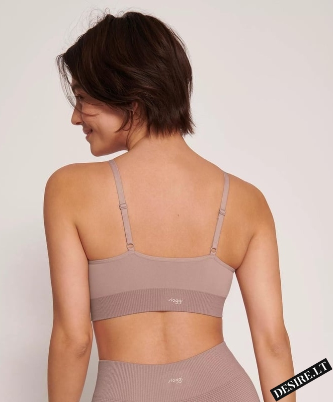 Sloggi braletė su pakietinimu ir alavijo mikrokapsulėmis EVER INFUSED ALOE BRALETTE FOGGY MAUVE