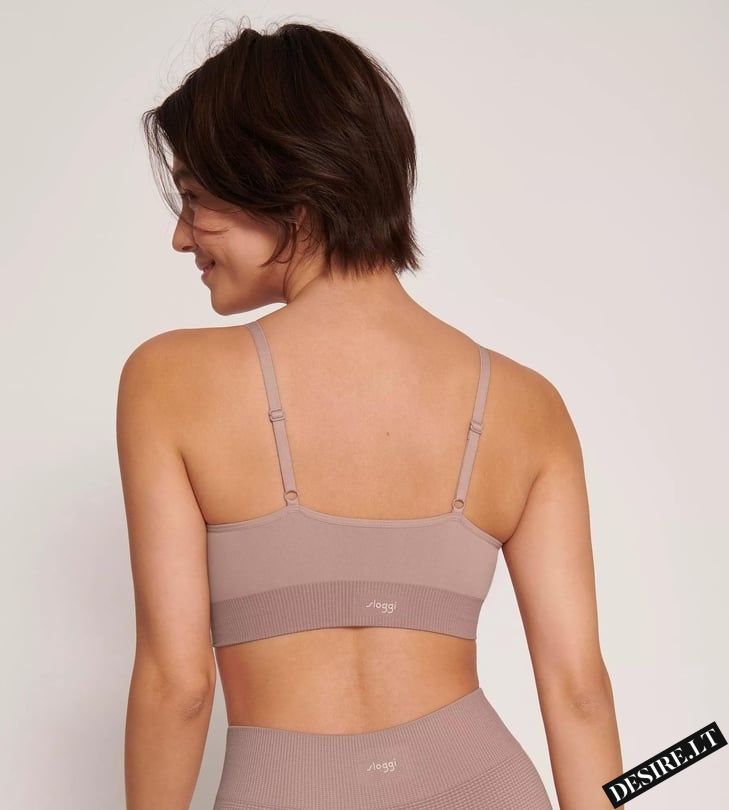 Sloggi braletė su pakietinimu ir alavijo mikrokapsulėmis EVER INFUSED ALOE BRALETTE FOGGY MAUVE