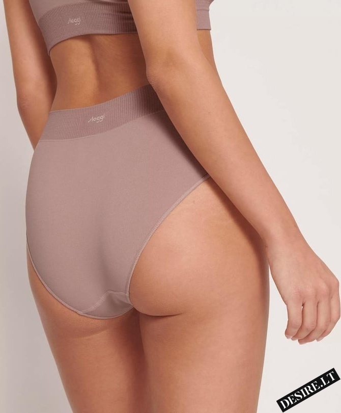 Sloggi kelnaitės aukštintu juosmeniu su alavijo mikrokapsulėmis EVER INFUSED ALOE HIGH WAIST FOGGY MAUVE