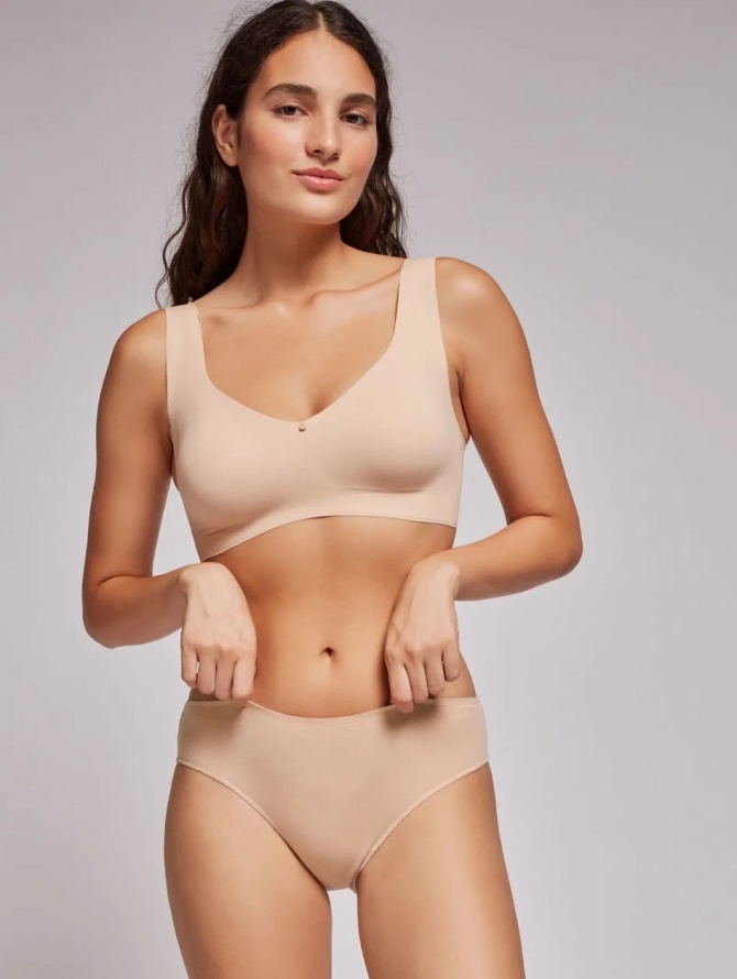 GISELA eco medvilnės klasikinės kelnaitės CLASSIC NUDE