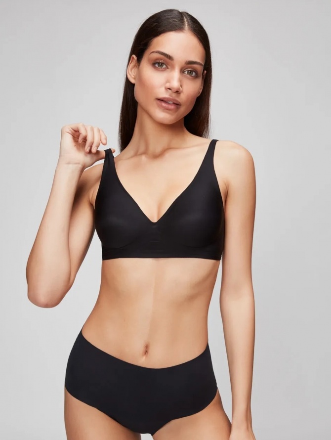 Lazeriu kirpta Gisela bevielė liemenėlė COMFY BLACK