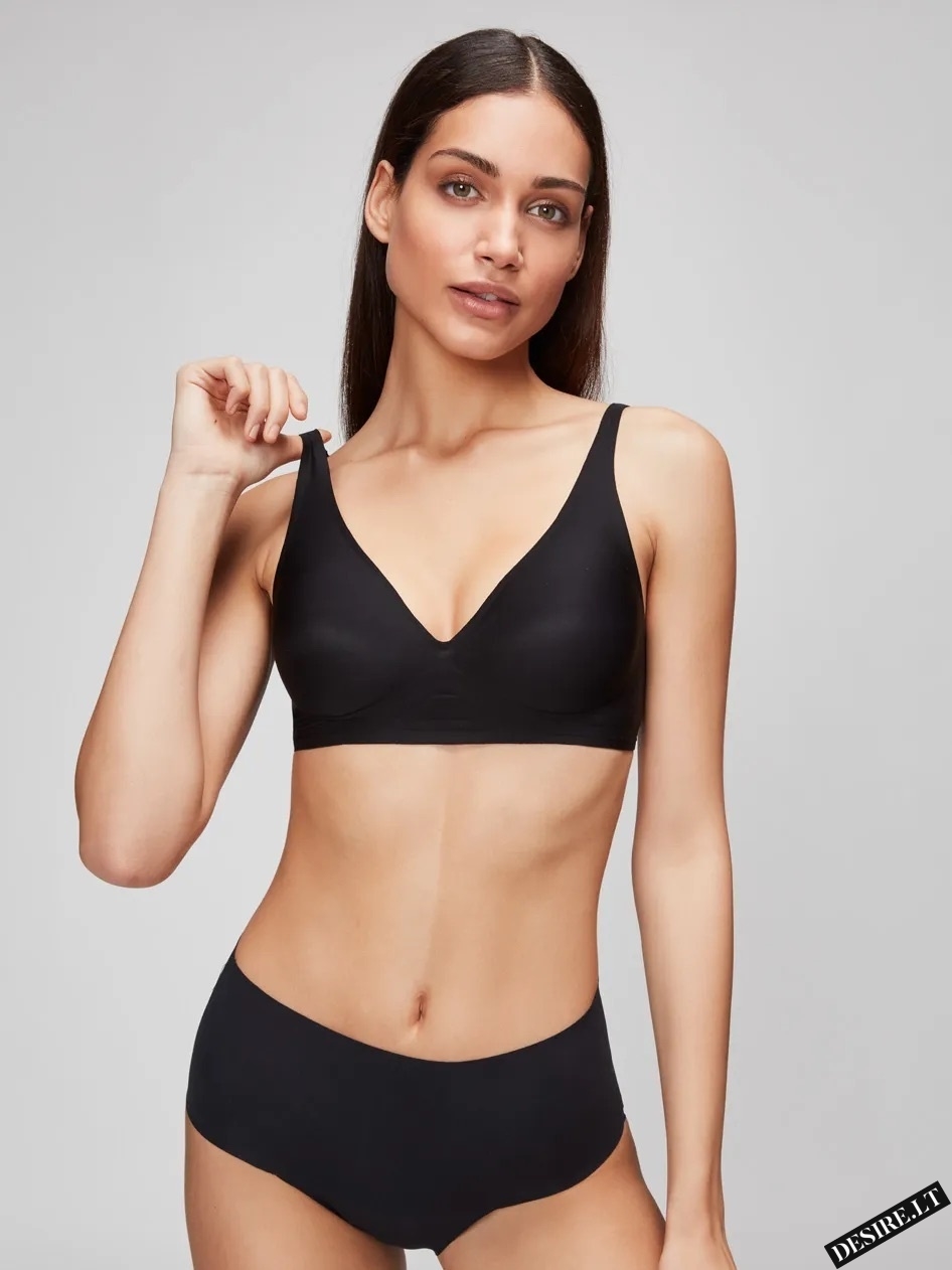 Lazeriu kirpta Gisela bevielė liemenėlė COMFY BLACK