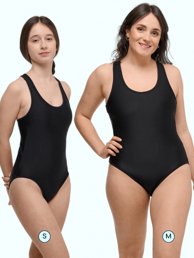 Menstruacinis maudymosi kostiumėlis LOLA BLACK didelio sugeriamumo