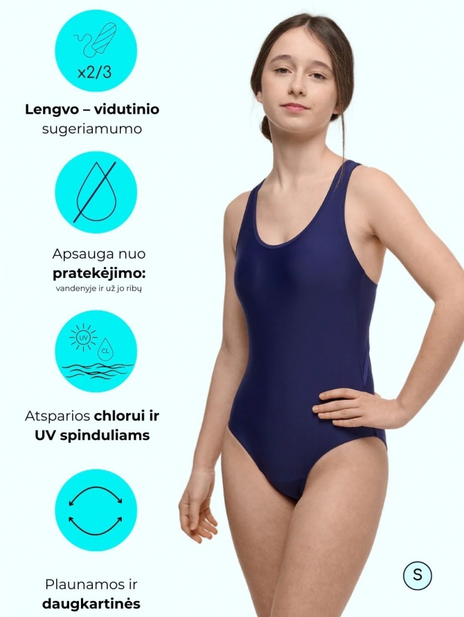 Menstruacinis maudymosi kostiumėlis paauglėms LOLA BLUE TEENS