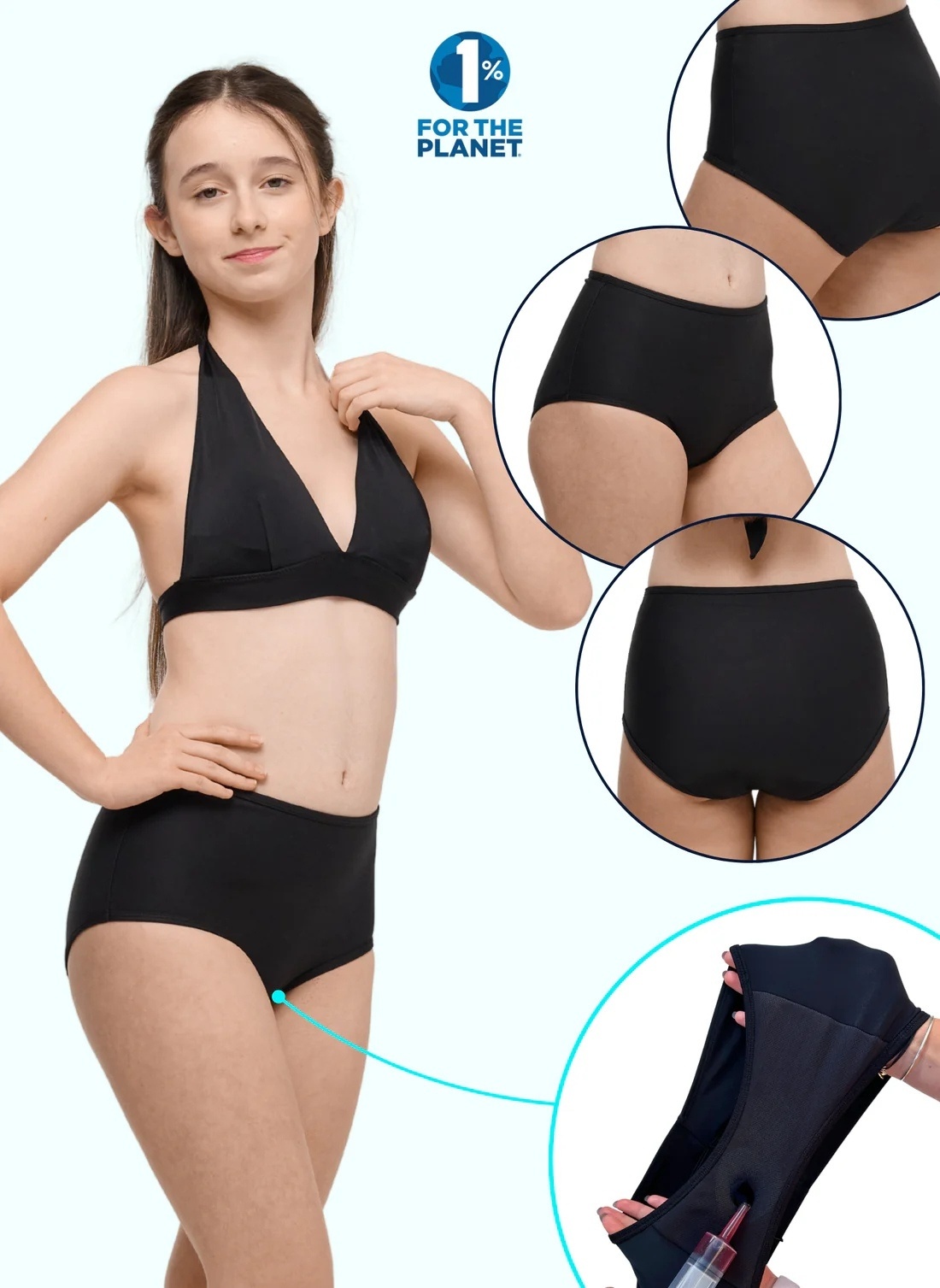 Menstruacinės besiūlės maudymosi kelnaitės paauglėms NAYA TEENS