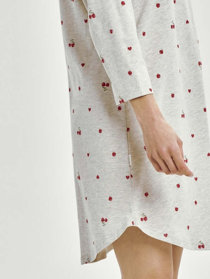 TARO medvilniniai pilki naktinukai ilgomis rankovėmis ADELE 3431 S-XL