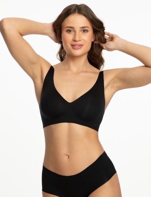 Julimex bevielė liemenėlė JELLY BRA BASIC BLACK su gelinių zonų sistema