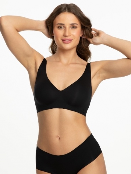 Julimex bevielė liemenėlė JELLY BRA BASIC BLACK su gelinių zonų sistema