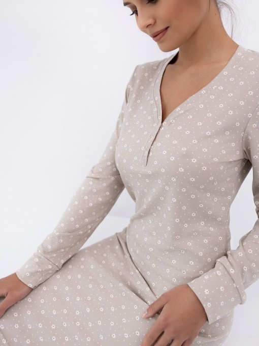 Sensis medvilnės naktinukai BAYLEE ilgomis rankovėmis