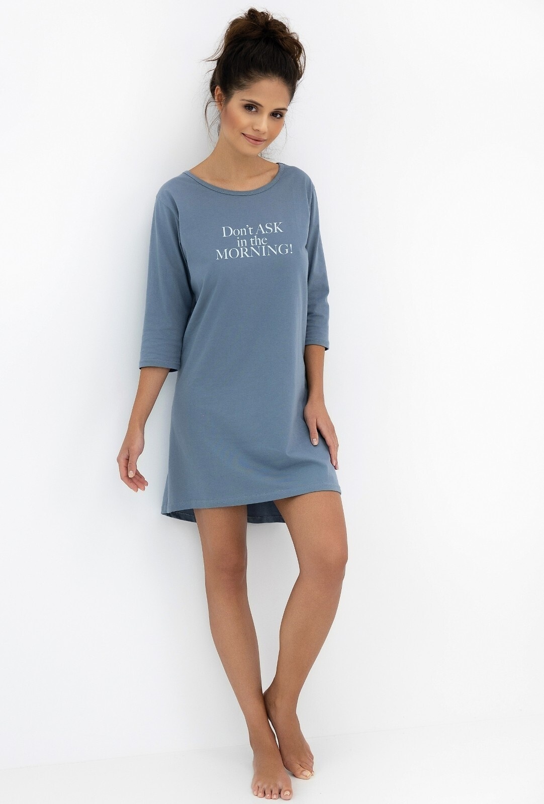 Sensis medvilnės naktinukai MORNING ilgomis rankovėmis