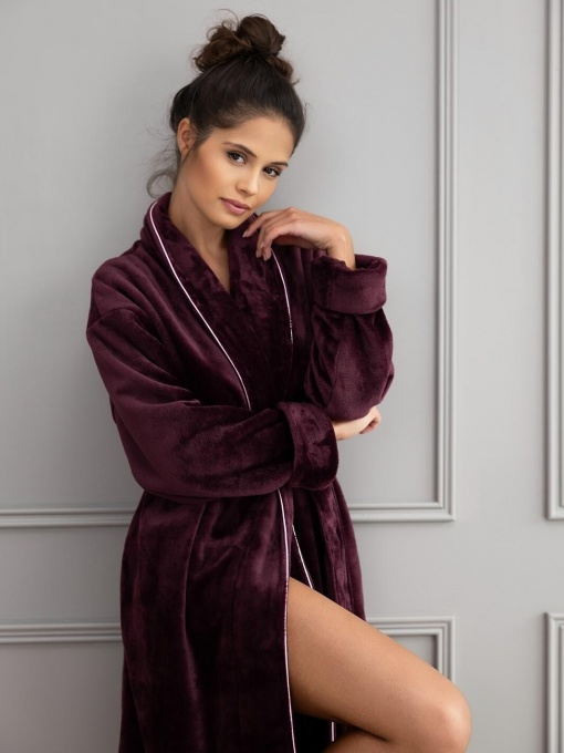 Sensis ilgas soft chalatas CAMERON burgundy