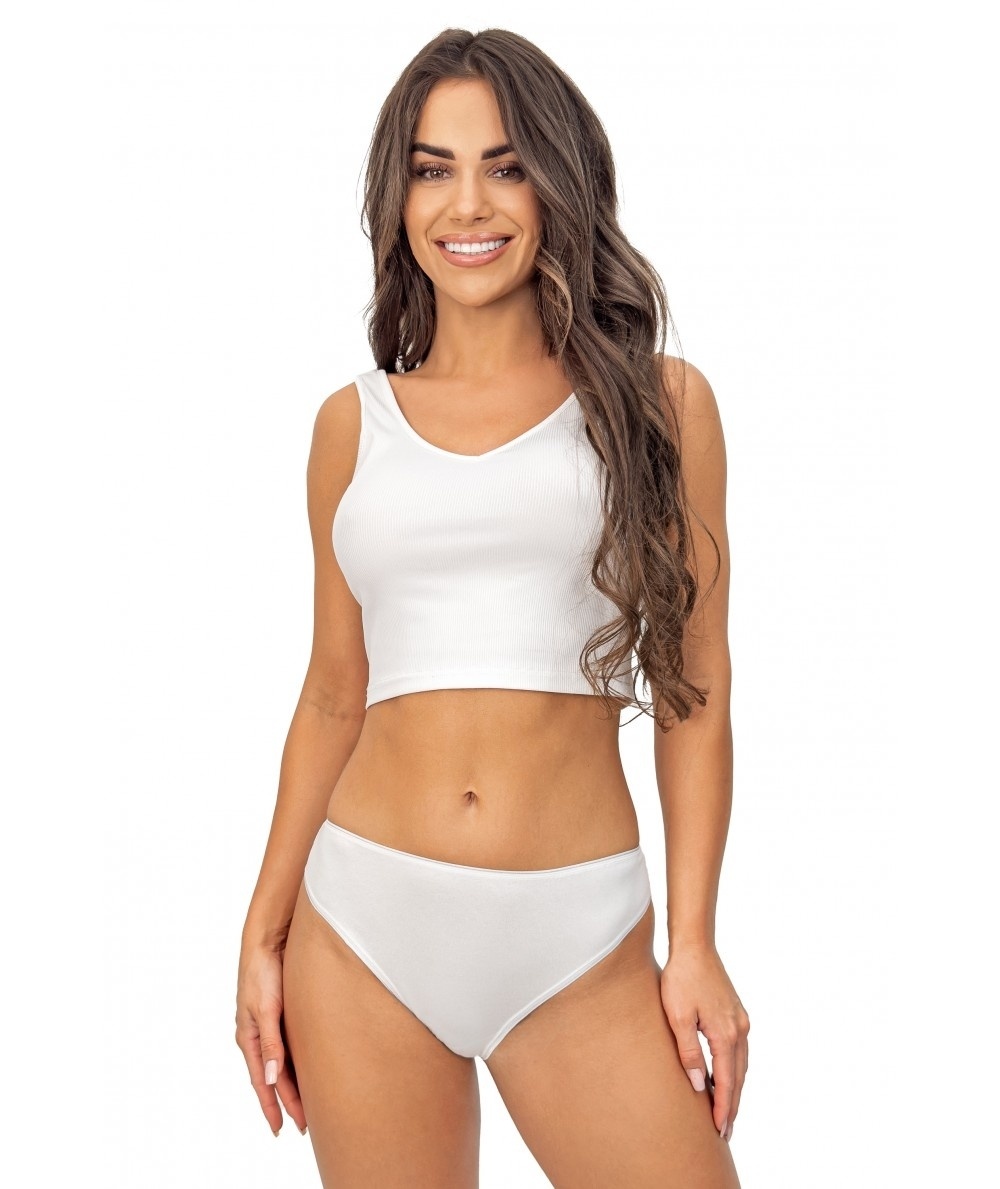 Donna nėriniuotos klasikinės kelnaitės LACEY 233 ECRU