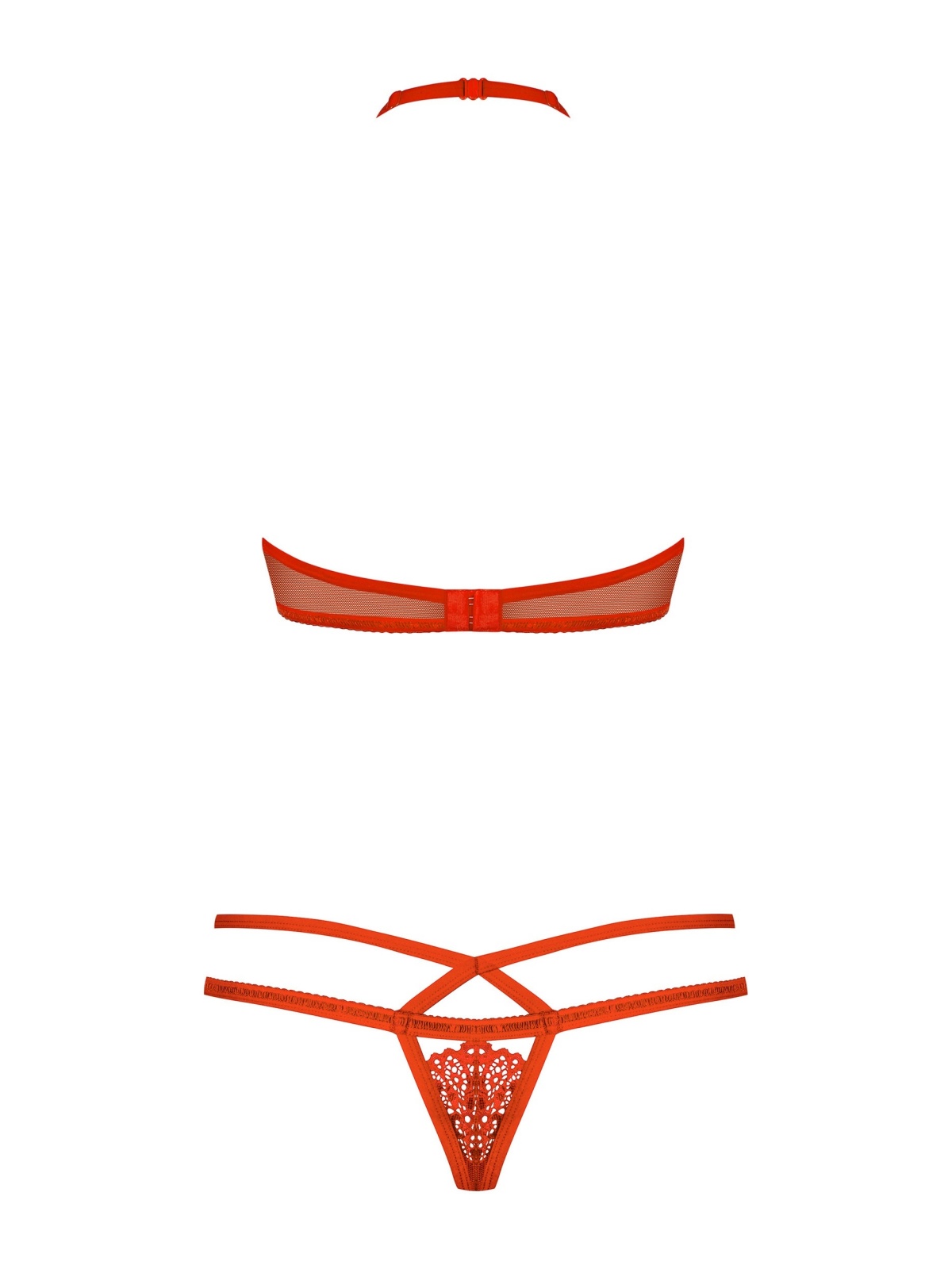 Obsessive seksualus apatinių komplektas 838-SET-3 RED