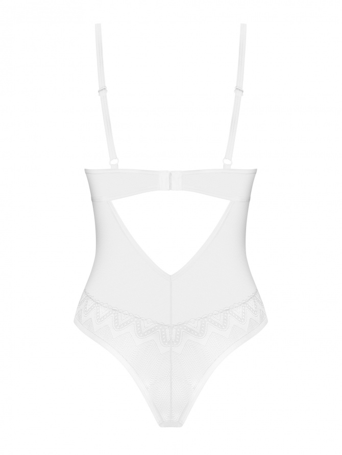 Baltas elegantiškas Obsessive bodis ALISSIUM TEDDY
