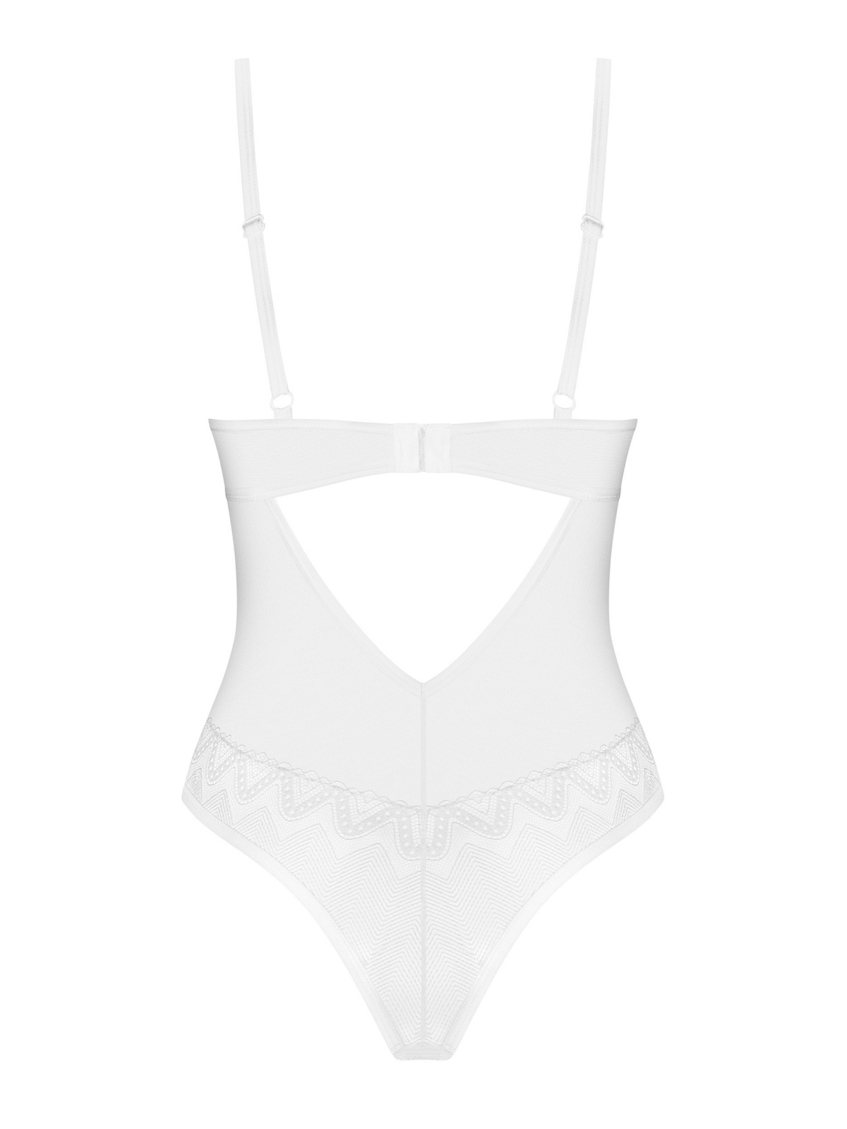 Baltas elegantiškas Obsessive bodis ALISSIUM TEDDY