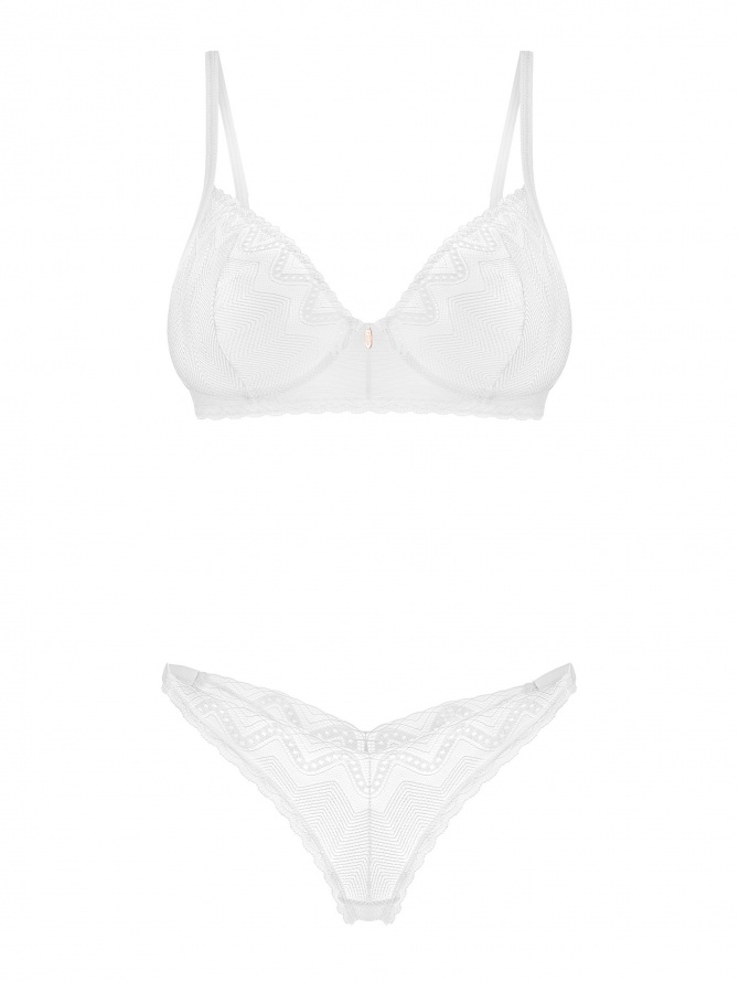 Seksualus baltas dviejų dalių komplektas ALISSIUM SET